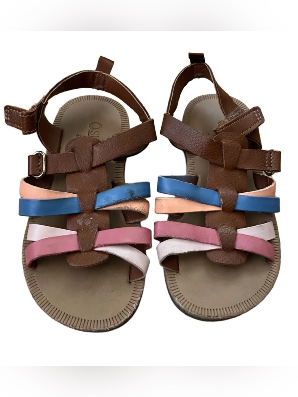3 = $15 - Hush Puppies Brown Leather Kids Sandals